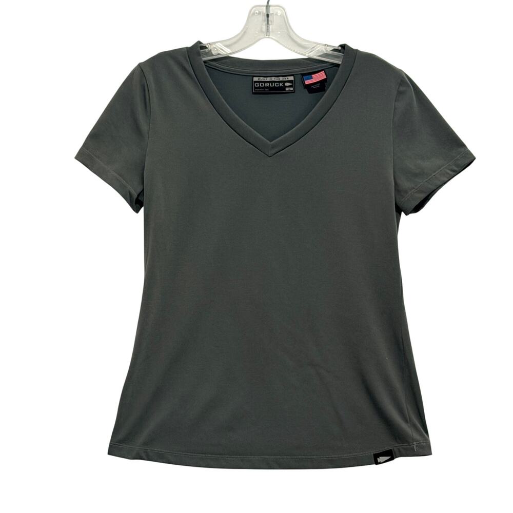 GORUCK Tough Tee Short Sleeve V Neck Gray Womens Medium USA